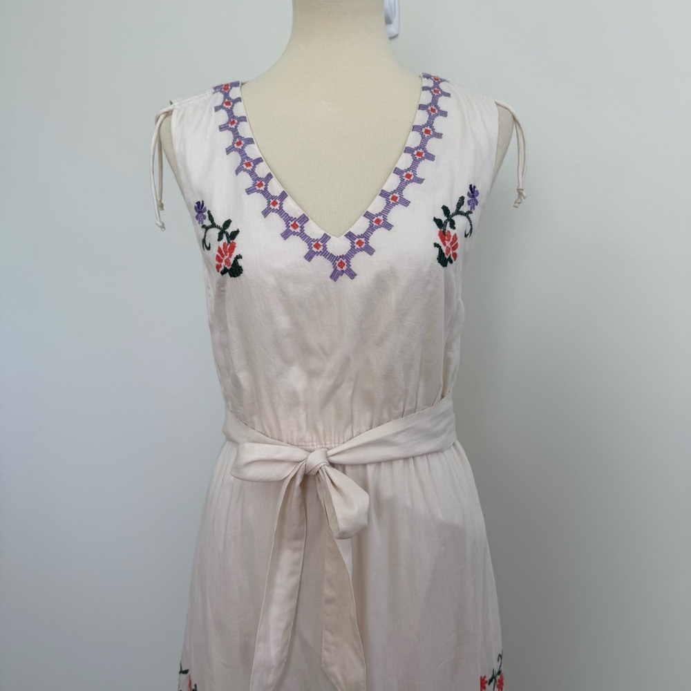 Anthropologie‎ Athena Embroidered Floral Maxi Dress Size Small Cottagecore - Picture 3 of 15